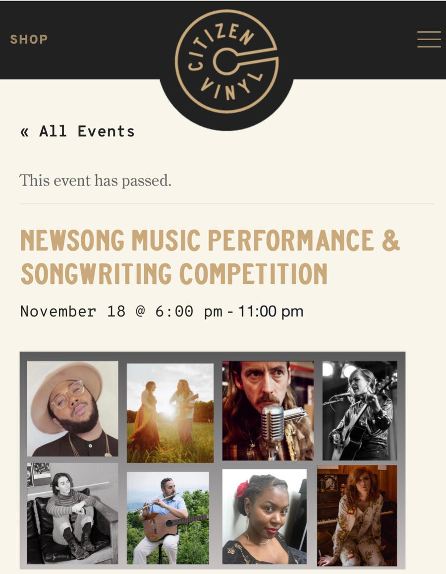 Citizen Vinyl - NewSong Music Performance & Songwriting Competition (2023)